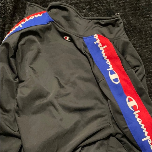 Medium Black Champion Zip Up Jacket - Picture 4 of 4